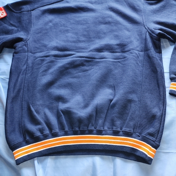 VTG LEE SPORT NFL DENVER BRONCOS FLEECE LINED PULLOVER SWEATER BLUE/ORANGE LARG - Picture 8 of 15